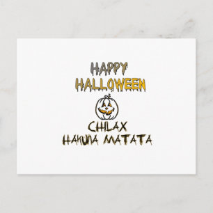 Chill and Relax Happy Halloween Collection Postcard