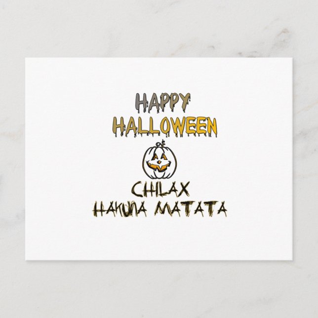Chill and Relax Happy Halloween Collection Postcard (Front)