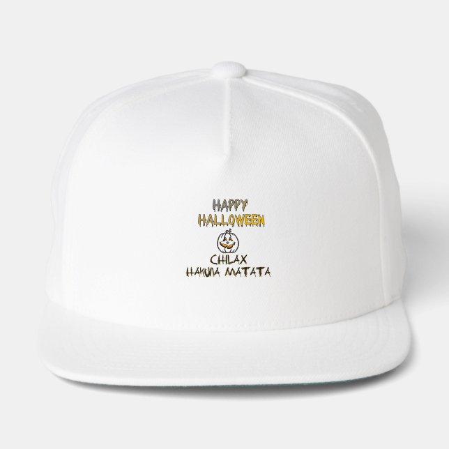 Chill and Relax Happy Halloween Collection Snap Back Hat (Front)