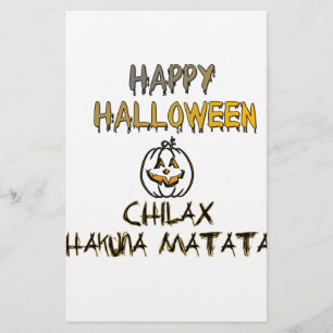Chill and Relax Happy Halloween Collection Stationery