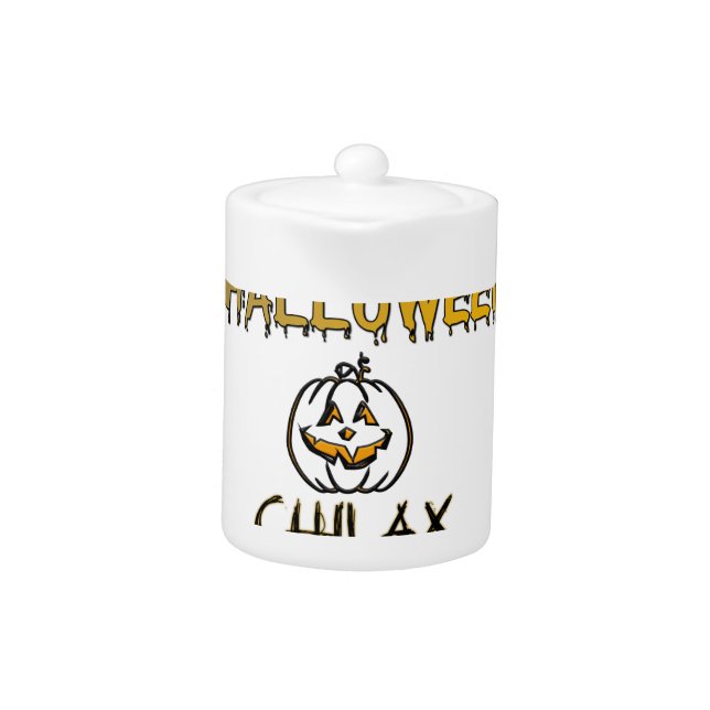 Chill and Relax Happy Halloween Collection Teapot (Front)