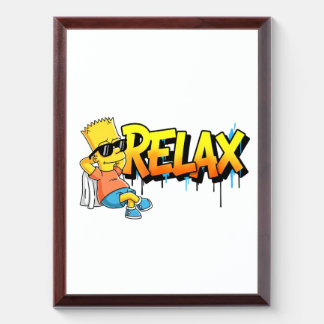 Chill Bart Relax Graffiti Urban Style Graphic Tee Award Plaque