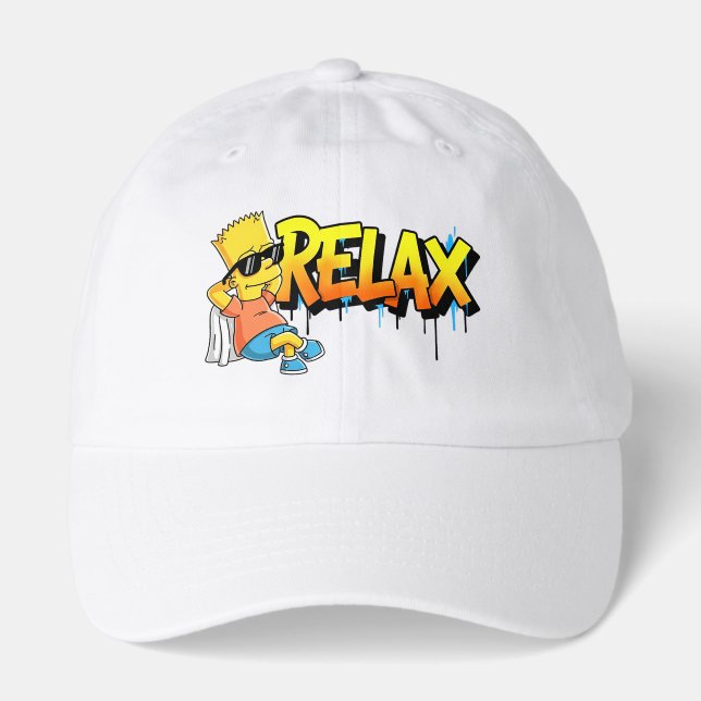 Chill Bart Relax Graffiti Urban Style Graphic Tee Hat (Front)
