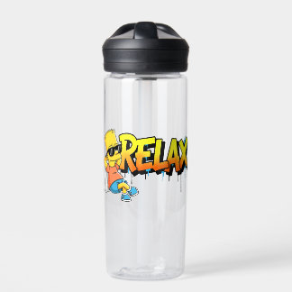 Chill Bart Relax Graffiti Urban Style Graphic Tee Water Bottle