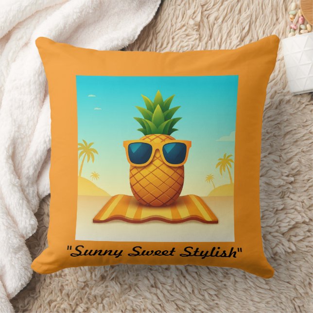 "Chill Beach Escape" Throw Pillow (Blanket)