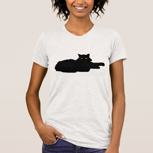 Chill Black Cat T-Shirt | Zazzle.com
