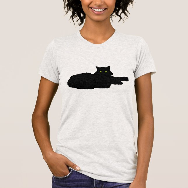 Chill Black Cat T-Shirt (Front)