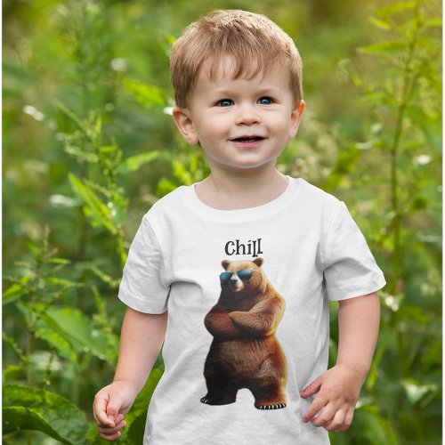 Chill Brown Bear in Sunglasses T_Shirt