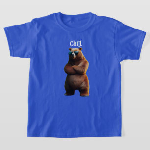 Chill Brown Bear in Sunglasses T-Shirt