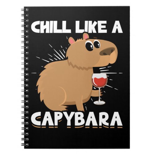 Chill Capybara Cute Animal Lover Notebook