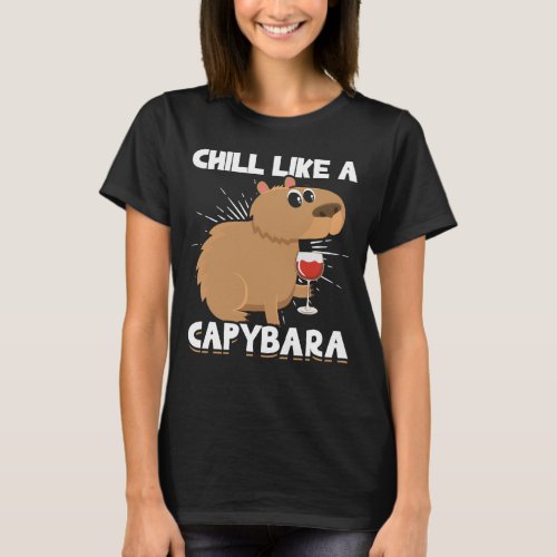 Chill Capybara Cute Animal Lover T_Shirt