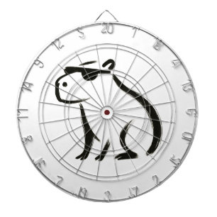 Chill Capybara – Ink Brush Design on Dart Board