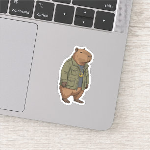 Chill Capybara Peace Sign Swagger Sticker
