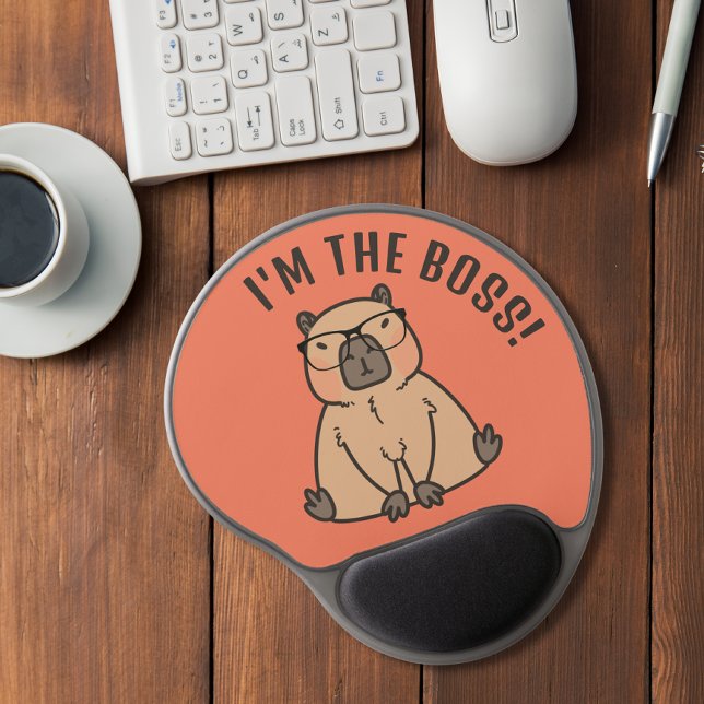 Chill Capybara Wearing Glasses Gel Mouse Pad (Creator Uploaded)