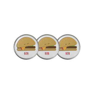 Chill Cheeseburger Character Golf Ball Marker