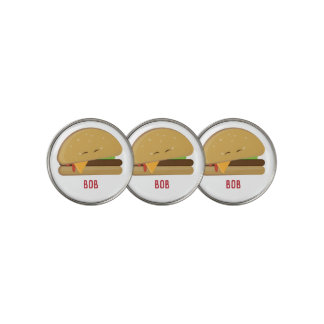 Chill Cheeseburger Character Golf Ball Marker