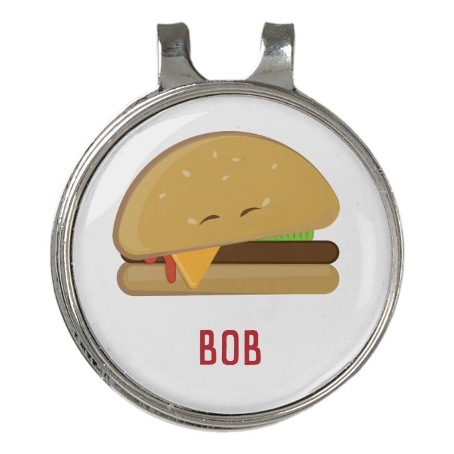 Chill Cheeseburger Golf Hat Clip (Front)