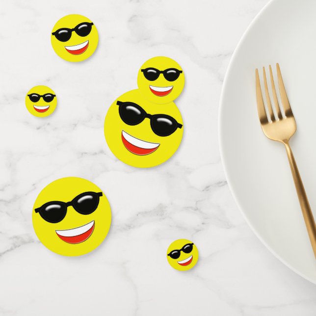 Chill Cool Sunglasses Emoji Confetti (Group)