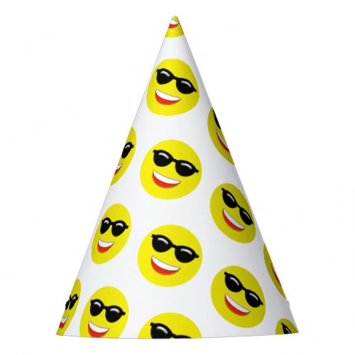 Chill Cool Sunglasses Smiling Emoji Party Hat