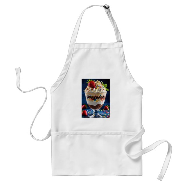 "Chill & Craft: The Ultimate Ice Cream Artisan Apr Adult Apron (Front)