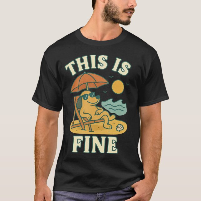 Chill Dog Beach Vibes T-Shirt (Front)