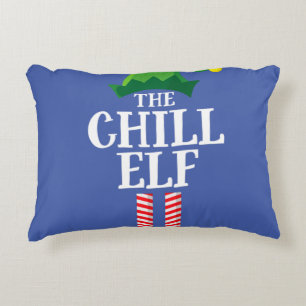 Chill Elf Matching Family Group Christmas Party Accent Pillow