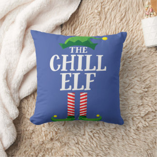 Chill Elf Matching Family Group Christmas Party Throw Pillow
