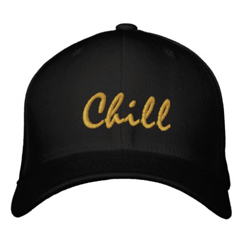 chill embroidered baseball cap