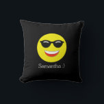 Chill Emoji Add Your Name Throw Pillow<br><div class="desc">Add your name to this double-sided emoticon throw pillow.</div>