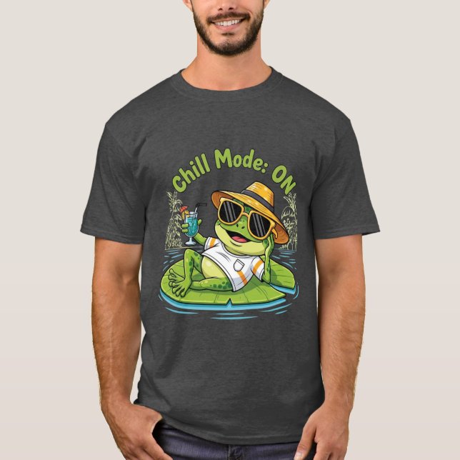Chill Frog – Funny Relaxed Vibes T-Shirt (Front)