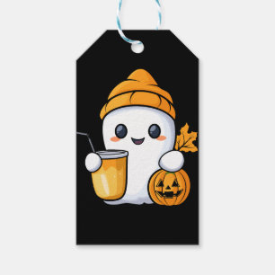 Chill Ghost Warm Coffee Cozy Fall Gift Tags