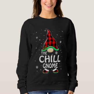 Chill Gnome Buffalo Plaid Matching Family Christma Sweatshirt