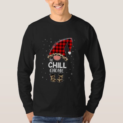 Chill Gnome Buffalo Plaid Matching Family T_Shirt