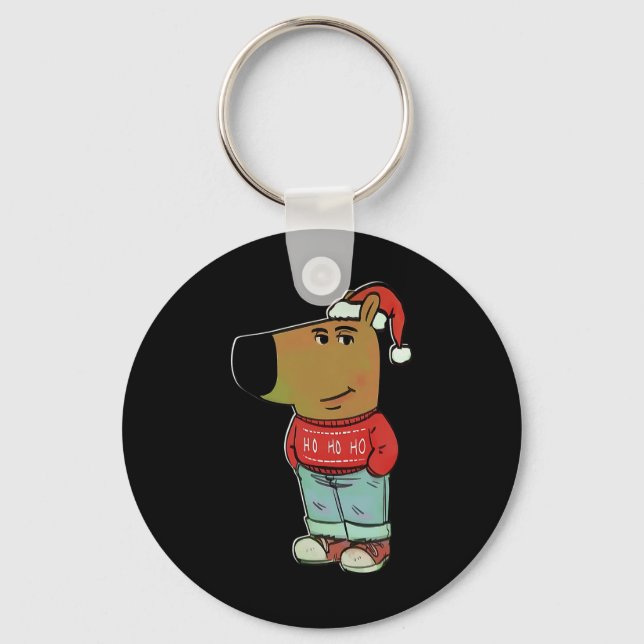 Chill Guy - My New Character Meme Christmas Chill  Keychain (Front)