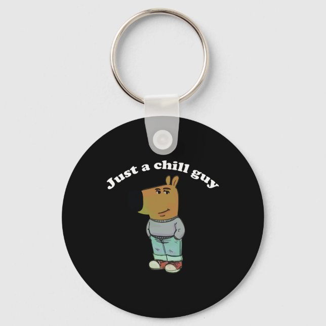 Chill Guys Funny Meme Gifts  Keychain (Front)