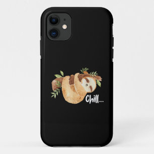 Chill Hanging Sloth Wildlife Animal Lover Zookeepe iPhone 11 Case
