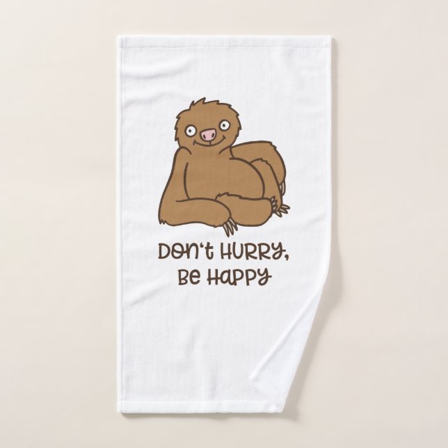 Chill happy sloth hand towel  (Hand Towel)