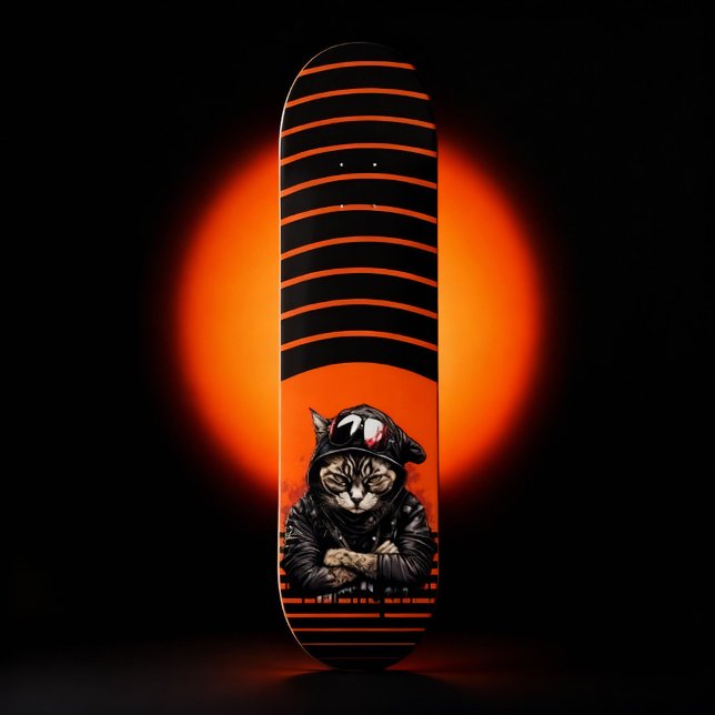 Chill hooded cat skateboard (Creator Uploaded)