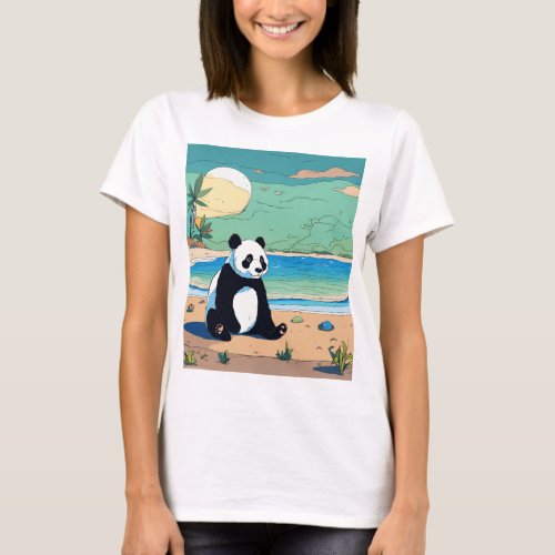 Chill in Style Panda Beach T_Shirt Collection