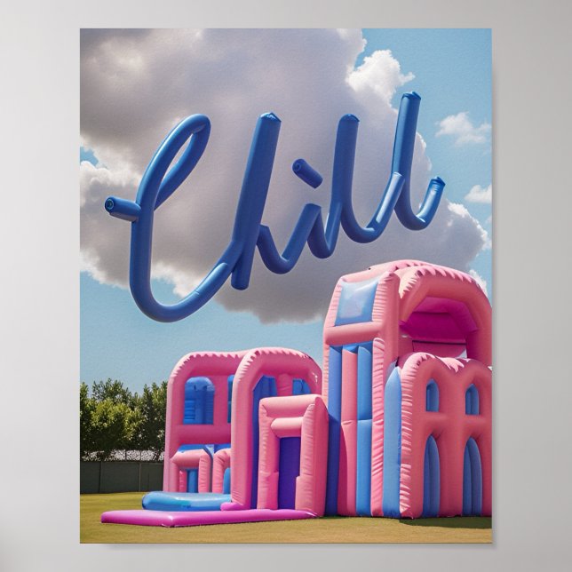Chill Inflatable Castle Sky Poster (Front)