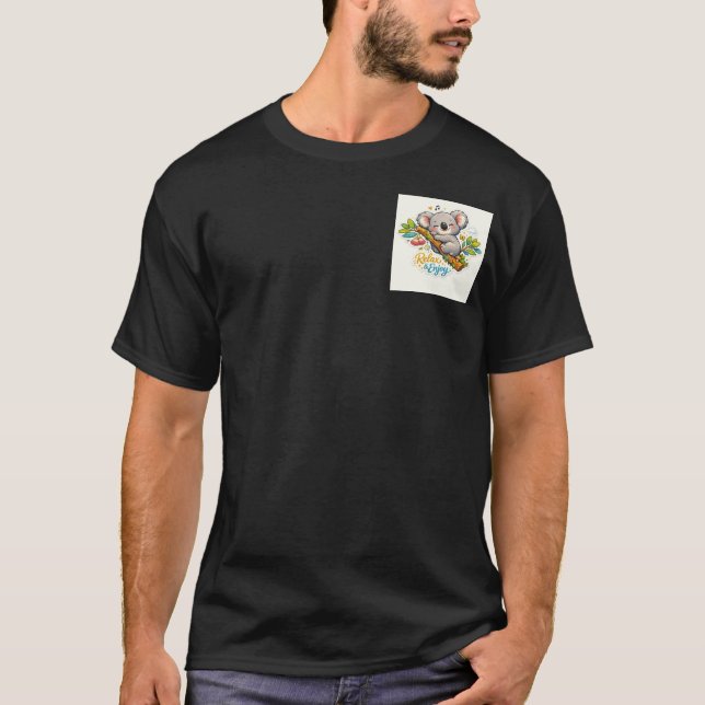Chill Koala: Nature’s Simple Joys Sticker T-Shirt (Front)