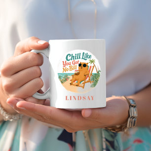 Chill Like You Got No Bill — Beach Capybara Coffee Mug