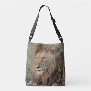 Chill Lion in Natural Setting Crossbody Bag