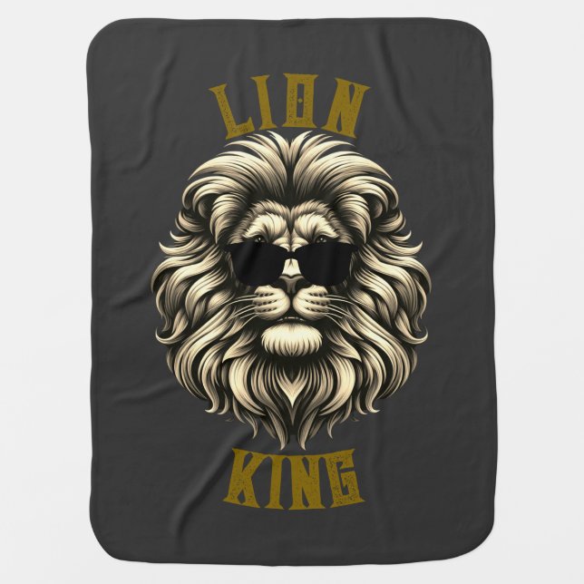 Chill Lion King Baby Blanket (Front)