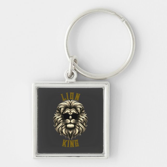 Chill Lion King Keychain (Front)