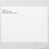 Chill. Look Around. (Front)