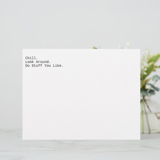 Chill. Look Around. (Standing Front)