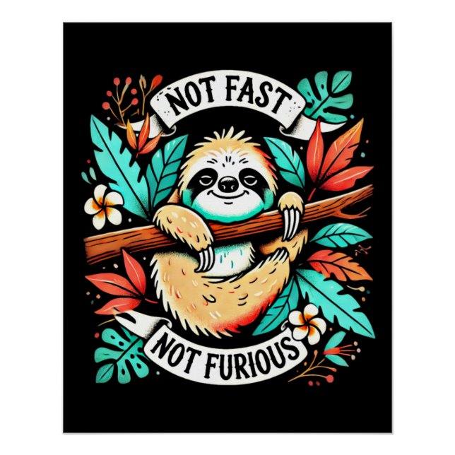 Chill Mode Activated - Sloth Glossy Poster (Front)