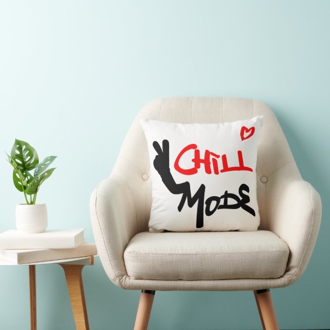 Chill Mode Activated Throw Pillow (Chair)