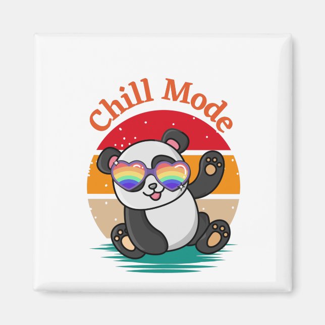 Chill Mode Panda Magnet (Front)